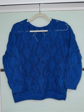 Handmade Bright Blue Sweater